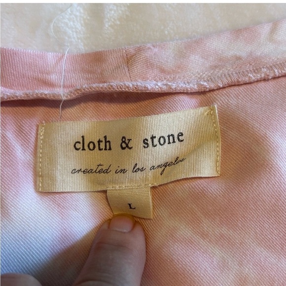Cloth and Stone pink and white tie dye cover up/dress size L - Picture 6 of 7